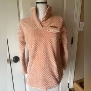 Simply Southern Fuzzy Pullover Small Pink
